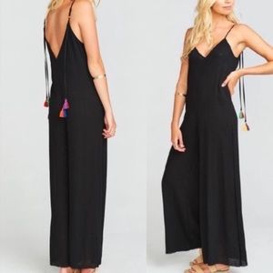 Show Me Your Mumu Black Leila Tassel Jumpsuit